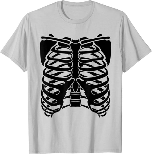 Funny X ray Chest Costume Design Halloween Women Men T-Shirt - T-Shirt | Ash
