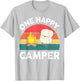 Kids One Happy Camper Toddler Boy Funny Marshmallow Camping T-Shirt - T-Shirt | Ash