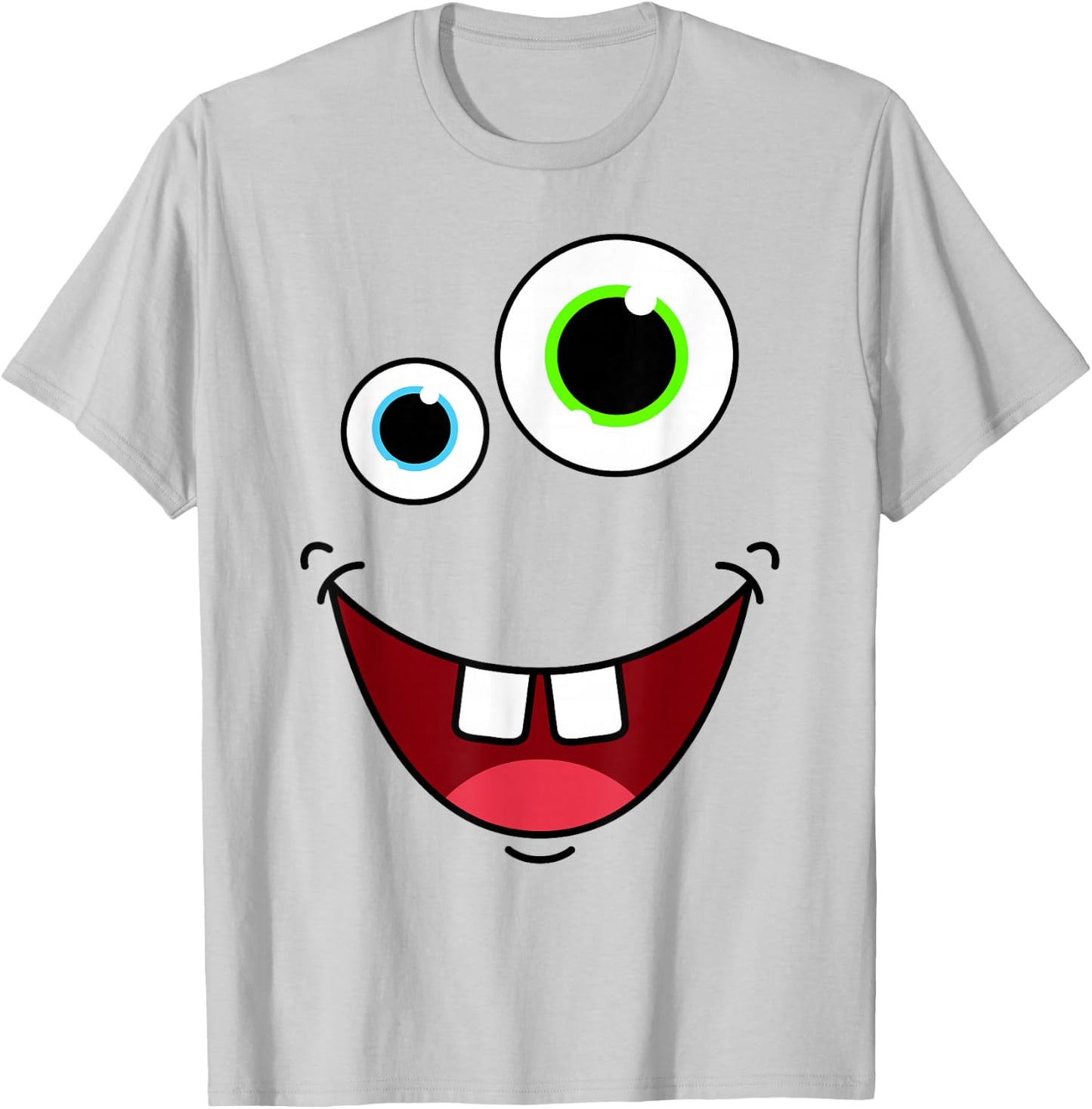 Funny Silly Monster Face Group Costume Birthday Halloween T-Shirt - T-Shirt | Ash