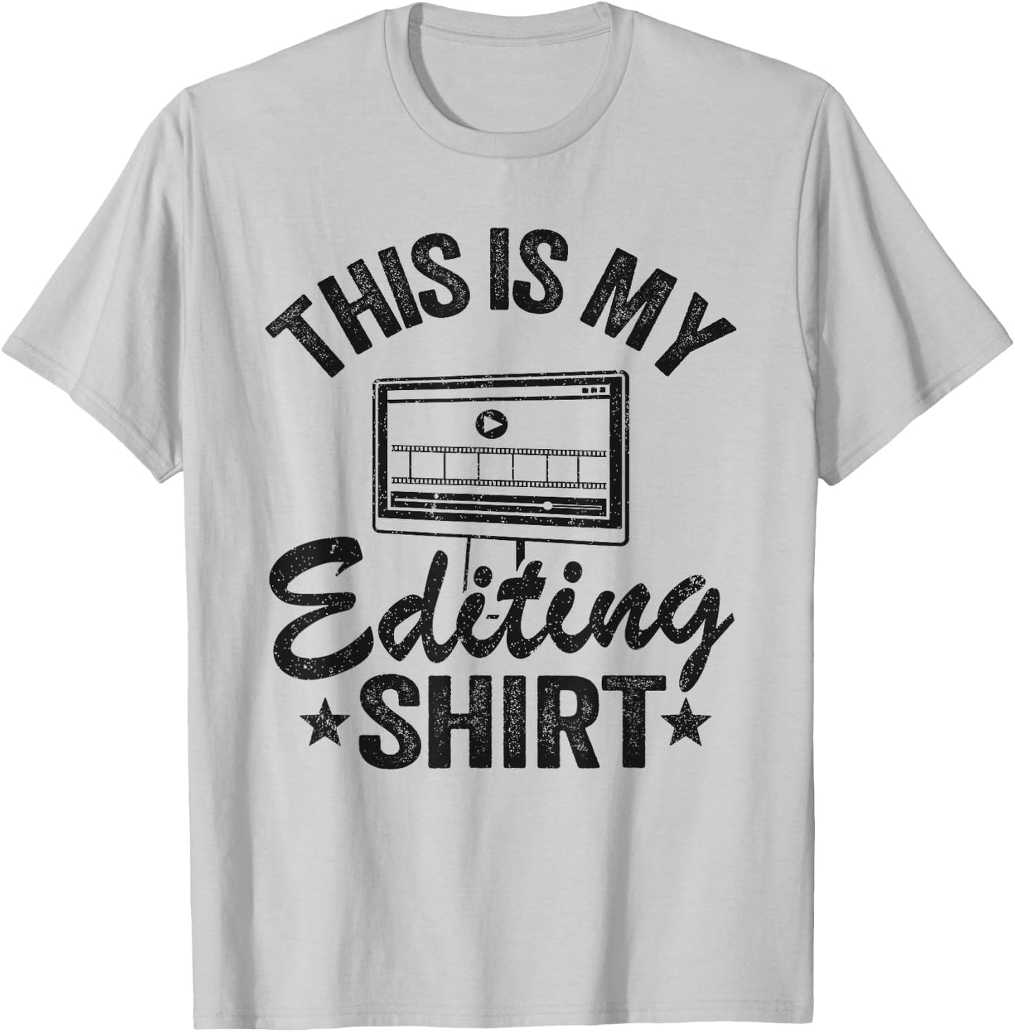 This Is My Editing Shirt Videography Video Editor Filmmaker T-Shirt - T-Shirt | Ash