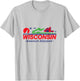 Wisconsin License Plate America's Dairyland Halftone Retro T-Shirt - T-Shirt | Ash