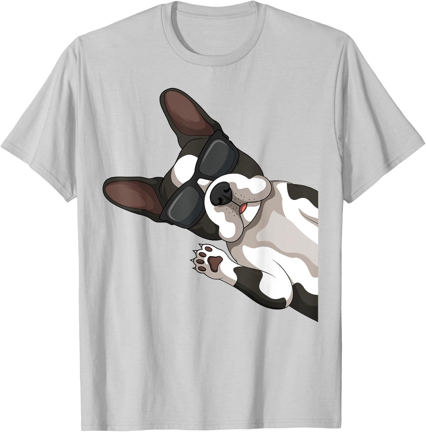 Boston Terrier Bostie Dog Kids Men T-Shirt - T-Shirt | Ash
