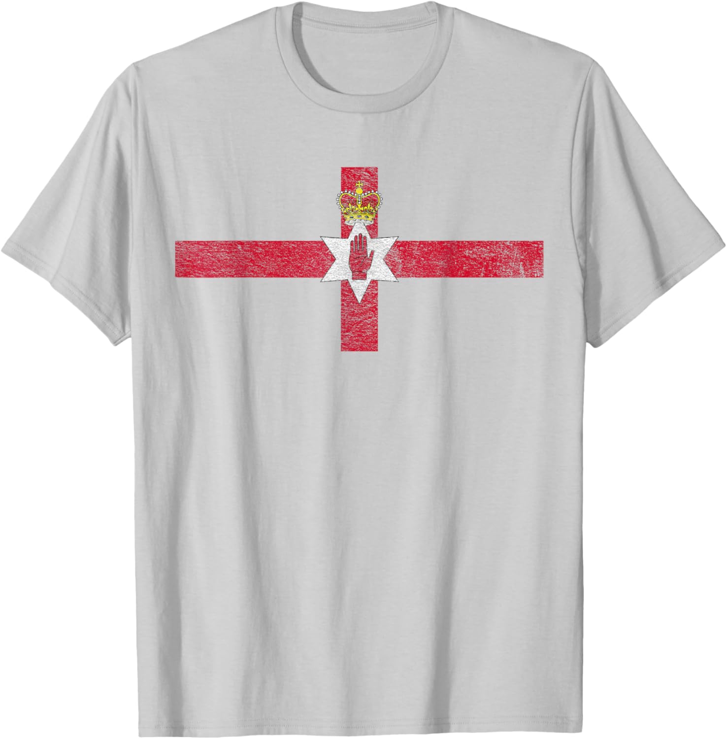Northern Ireland Flag Red Hand T-Shirt - T-Shirt | Ash