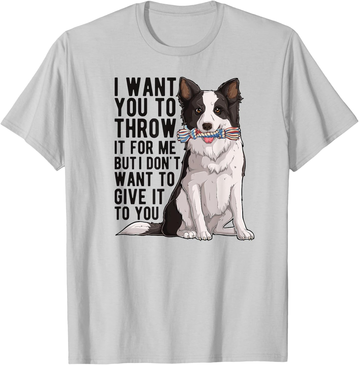 Border Collie Owner Border Collie Lover Border Collie Dad T-Shirt - T-Shirt | Ash