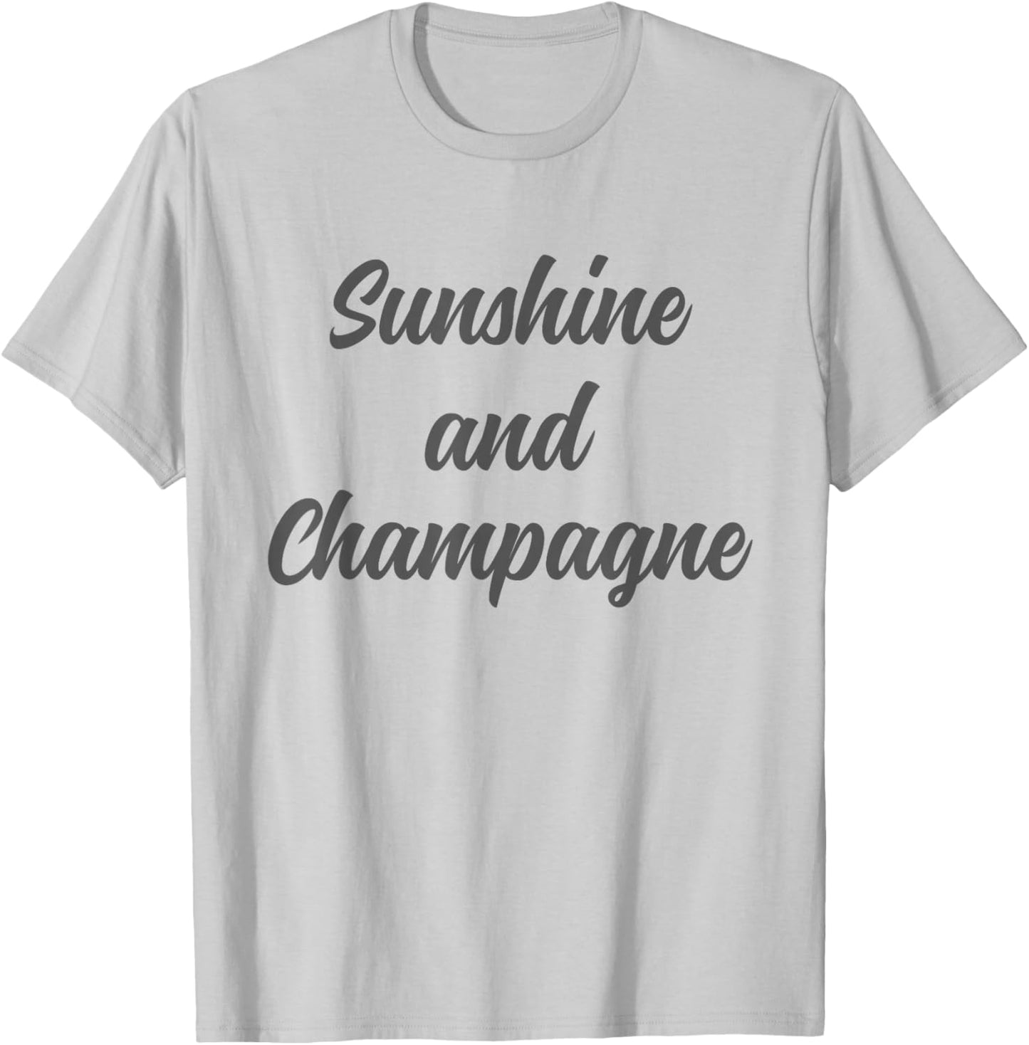 Sunshine And Champagne Funny Wine And Summer Vibes Women T-Shirt - T-Shirt | Ash