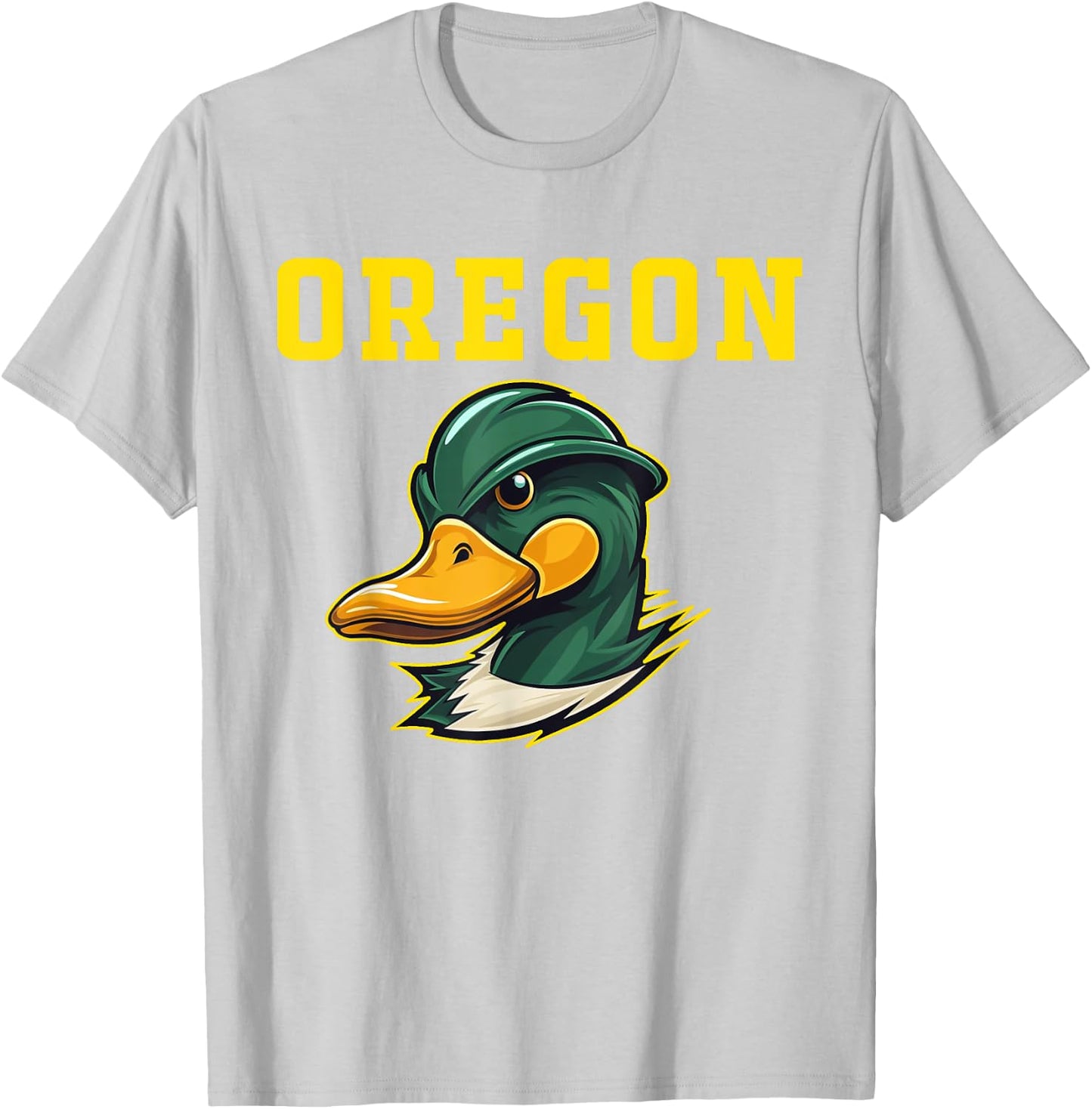 Graphic State of Oregons Football Evergreen Sports Spirit T-Shirt - T-Shirt | Ash