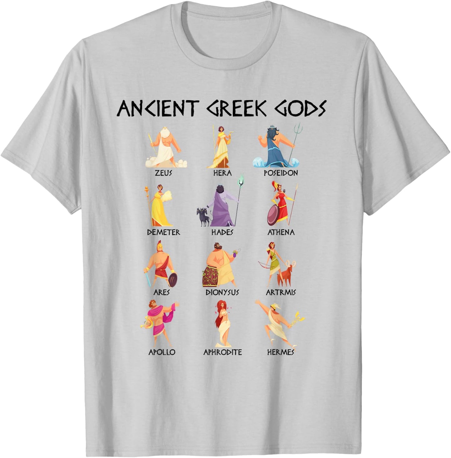 Greek Mythology Gods - Gods of Greece - Ancient Greek T-Shirt - T-Shirt | Ash