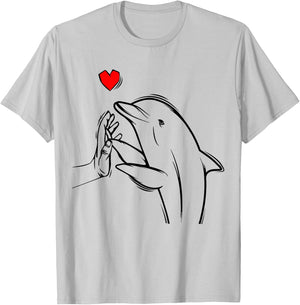Dolphin Women's/Children's/Girls' Dolphins T-Shirt - T-Shirt | Ash