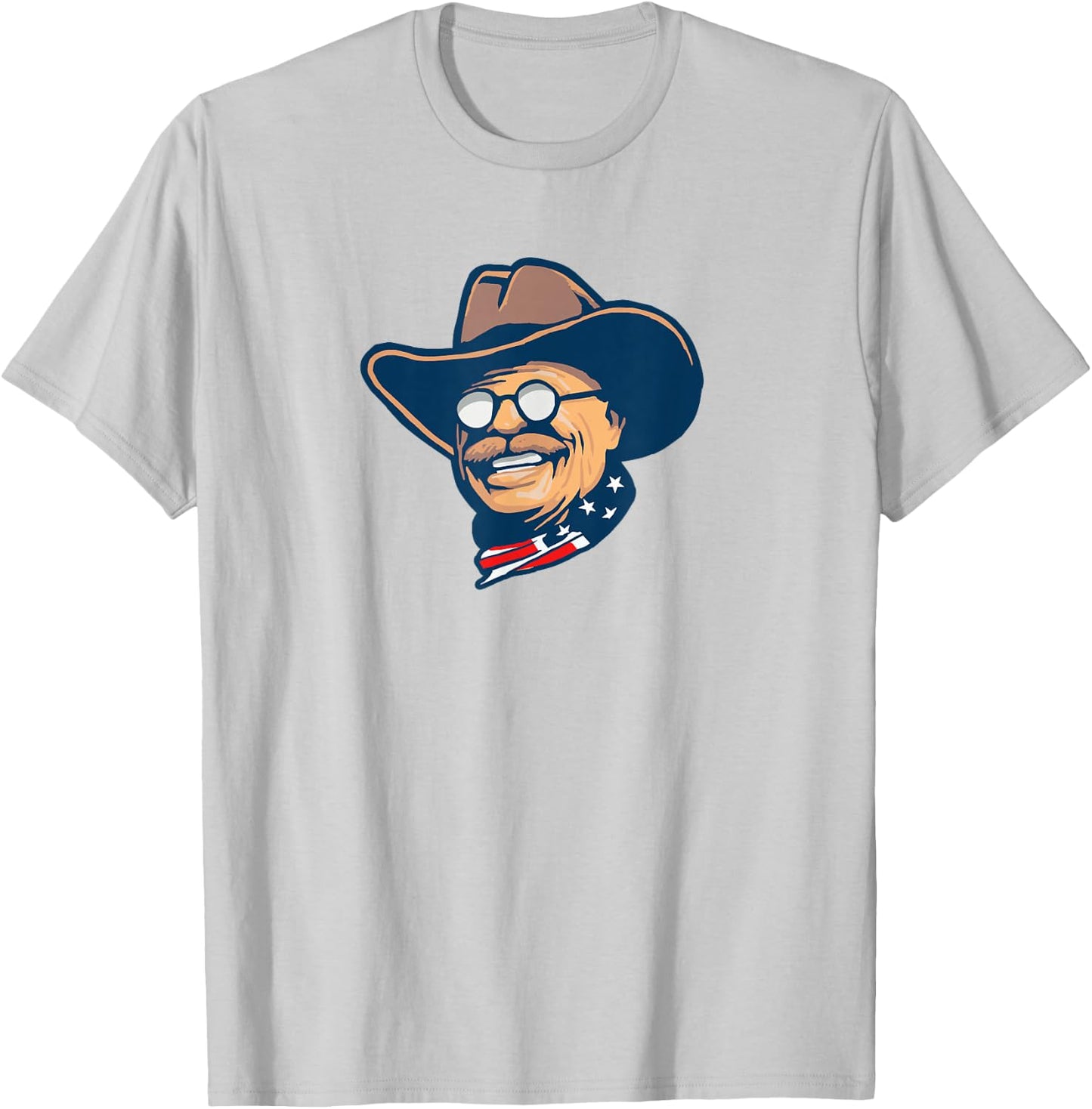 Giant Step Design Co. Teddy Roosevelt Rough Rider American National Parks Retro T-Shirt - T-Shirt | Ash