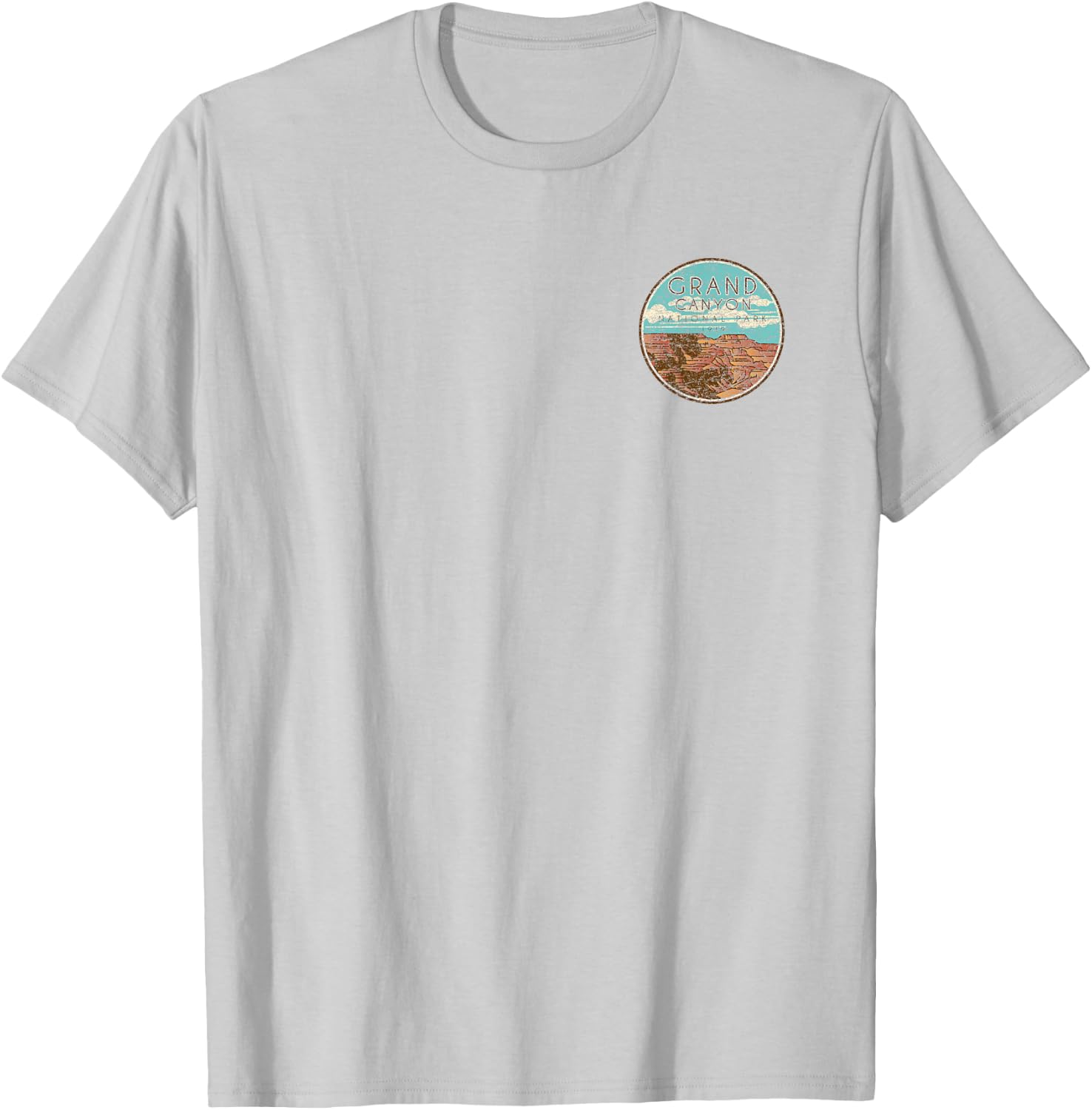 Grand Canyon National Park Retro T-Shirt - T-Shirt | Ash