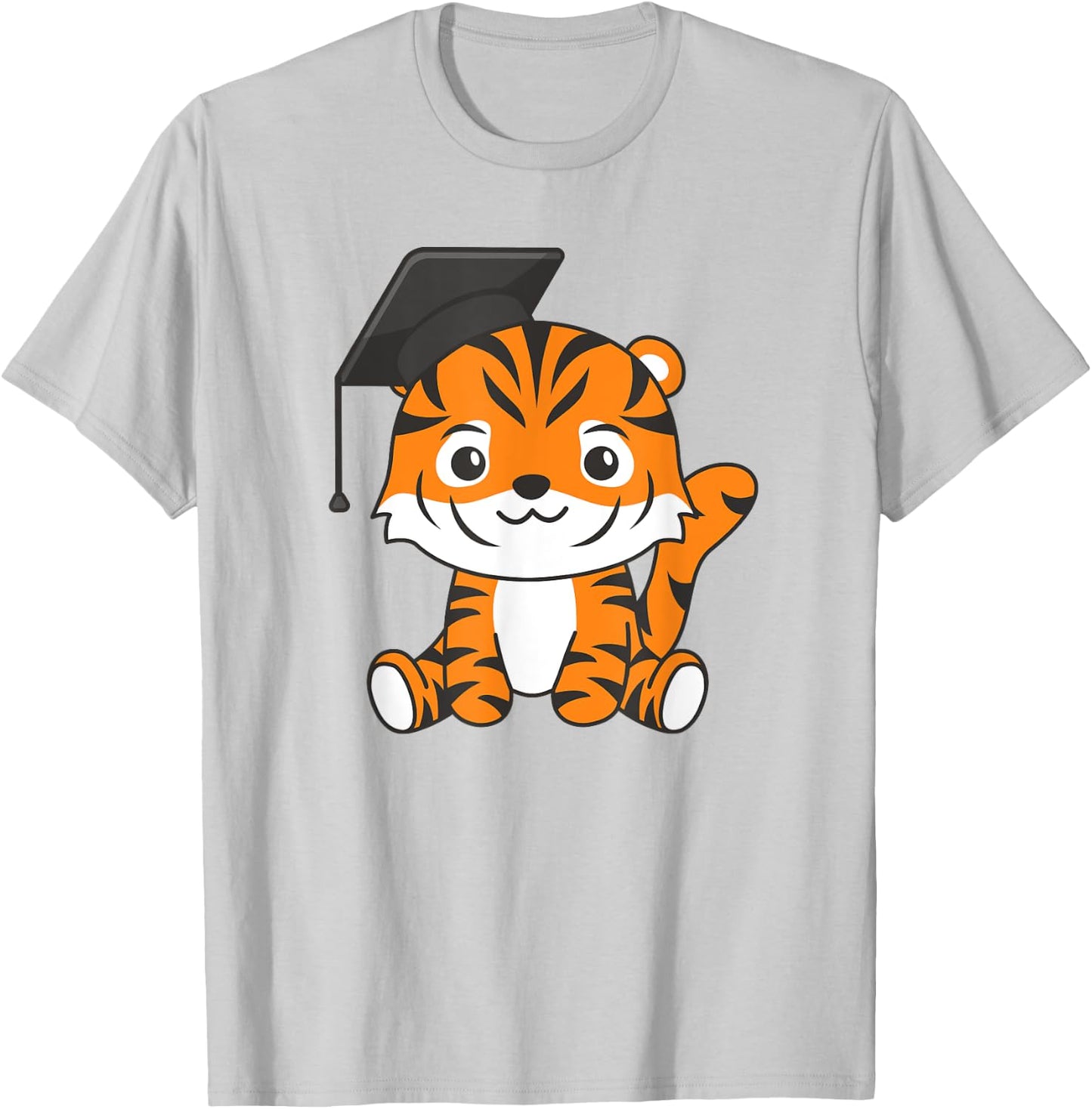 Kids School Kindergarten Tiger Graduation T-Shirt - T-Shirt | Ash