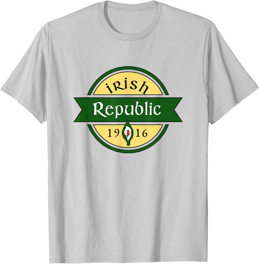 Irish Republic 1916 Easter Lily Ireland T-Shirt - T-Shirt | Ash