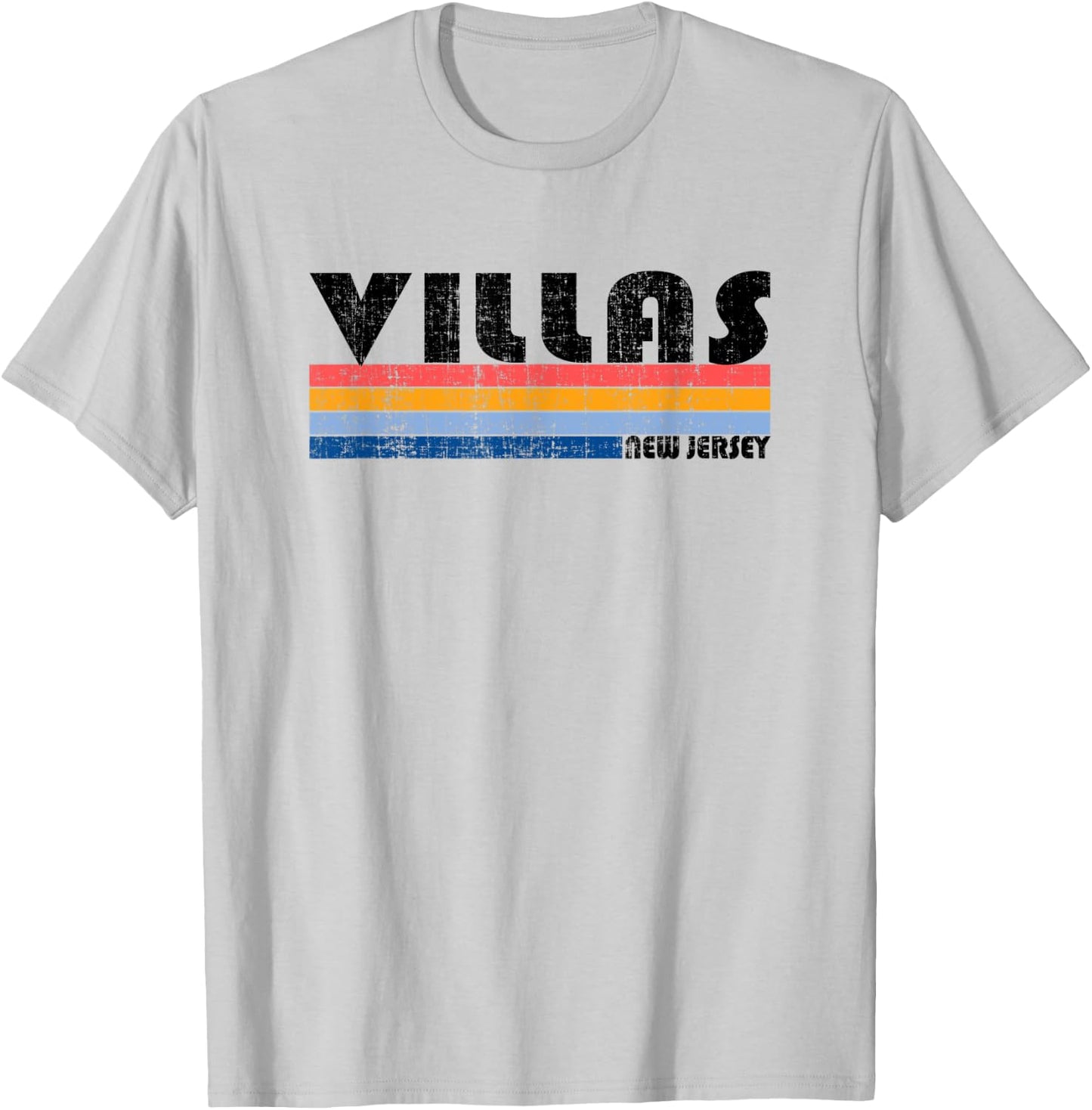 Vintage 70s 80s Style Villas, NJ T-Shirt - T-Shirt | Ash