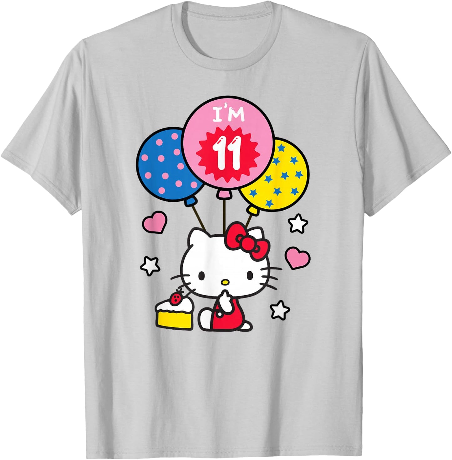 Hello Kitty I'm 11 Birthday T-Shirt - T-Shirt | Ash