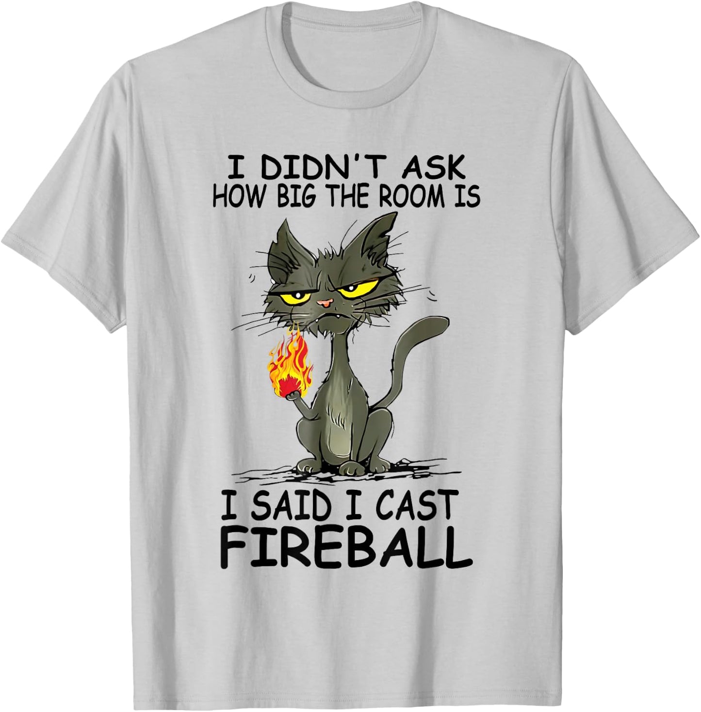 I Didn't Ask How Big The Rooms Is Said I Cast Fireballs Cat Women T-Shirt - T-Shirt | Ash