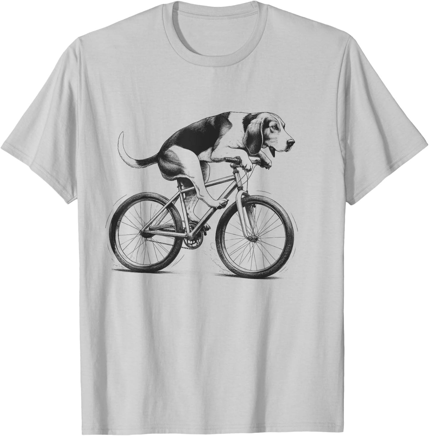 Treeing Walker Coonhound Dog Riding a Bike Bicycle Cycling Men Women Kids T-Shirt - T-Shirt | Ash