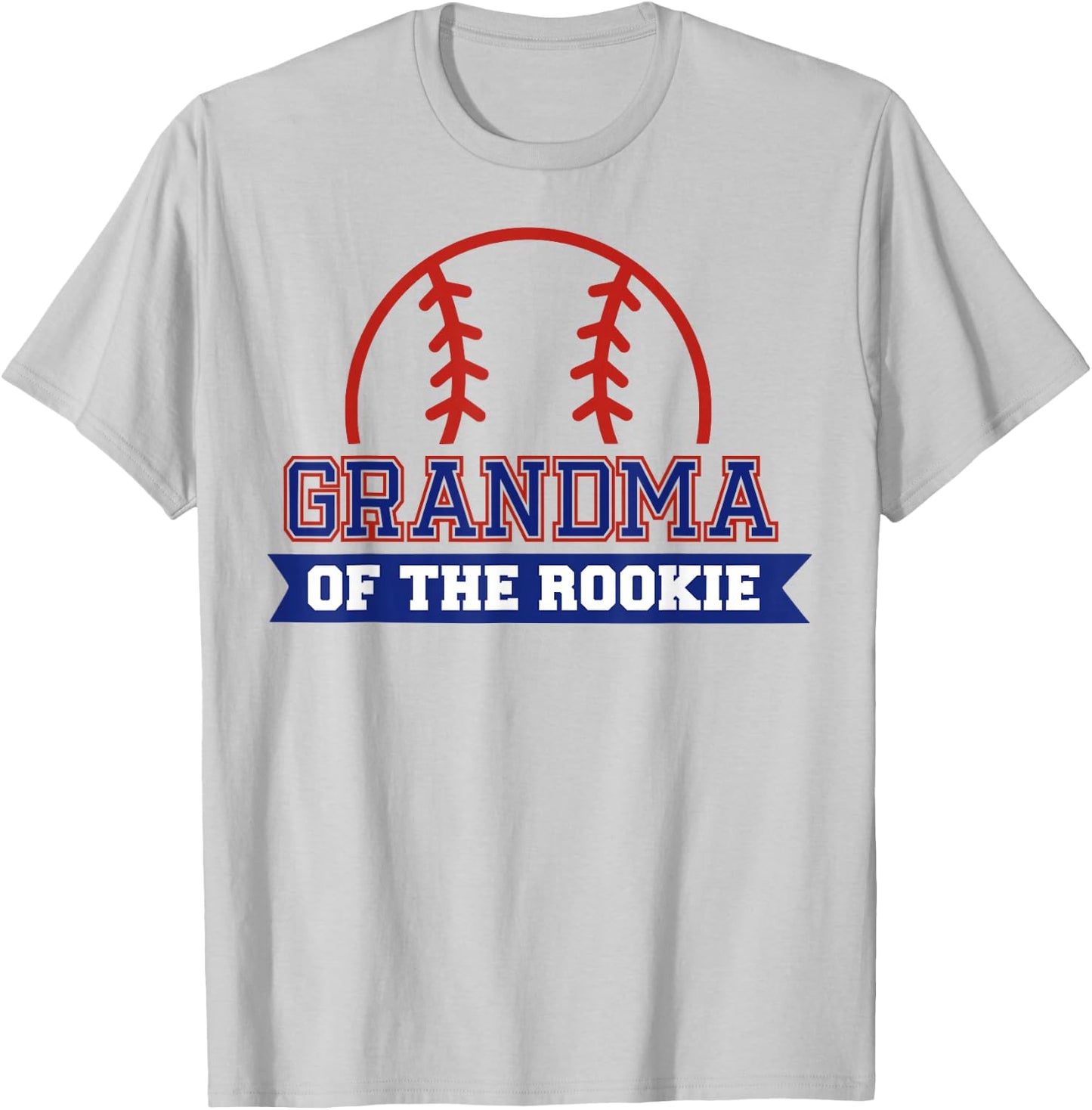 Grandma of Rookie 1st Birthday Baseball Theme Matching Party T-Shirt - T-Shirt | Ash