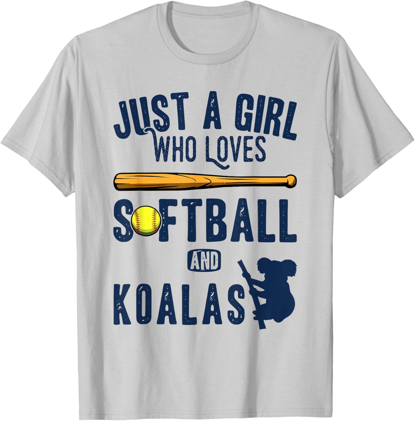 Just a girl who loves Koalas and softball kids funny saying T-Shirt - T-Shirt | Ash