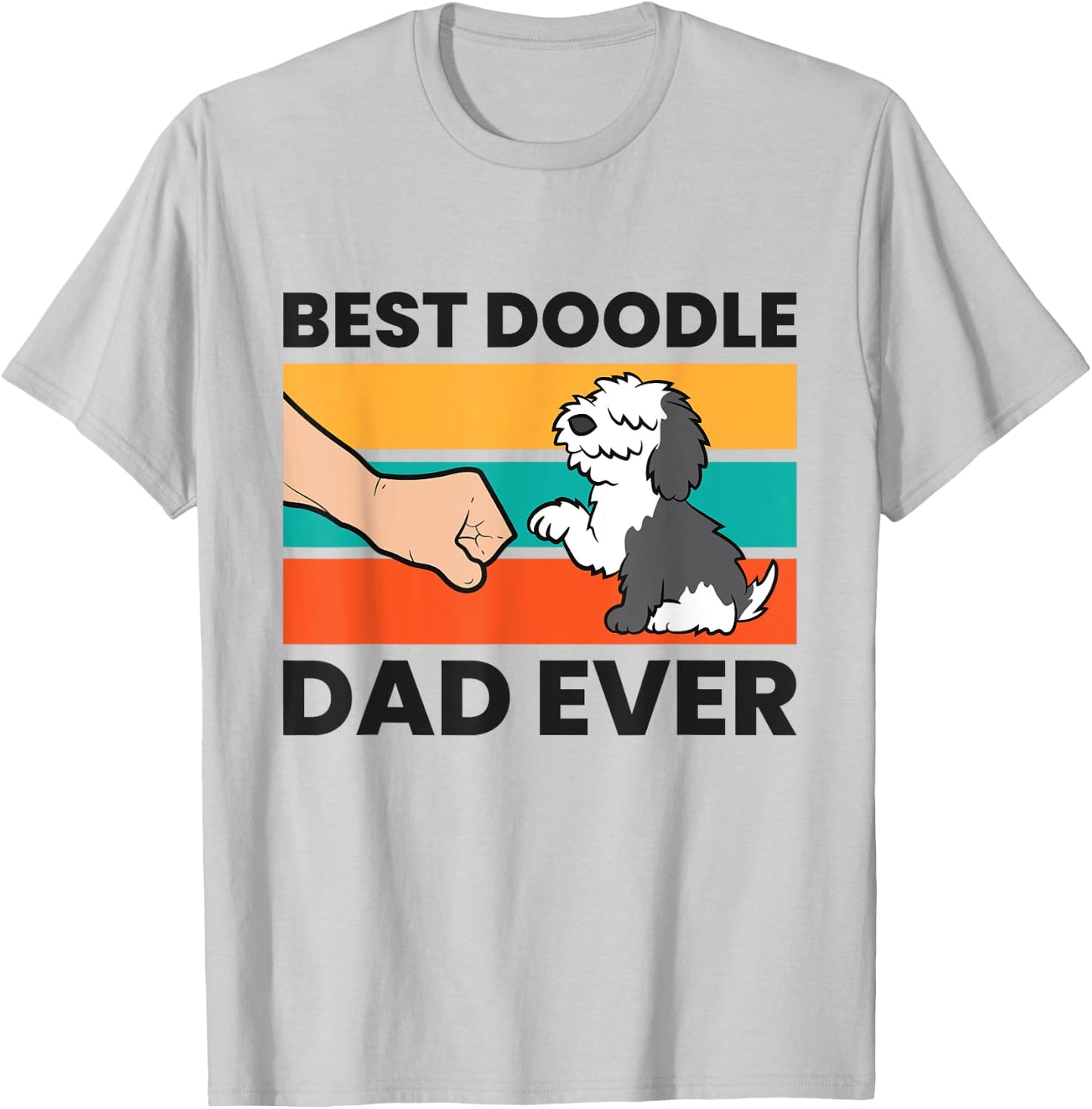 Best Doodle Dad Ever Sheepadoodle Dad T-Shirt - T-Shirt | Ash