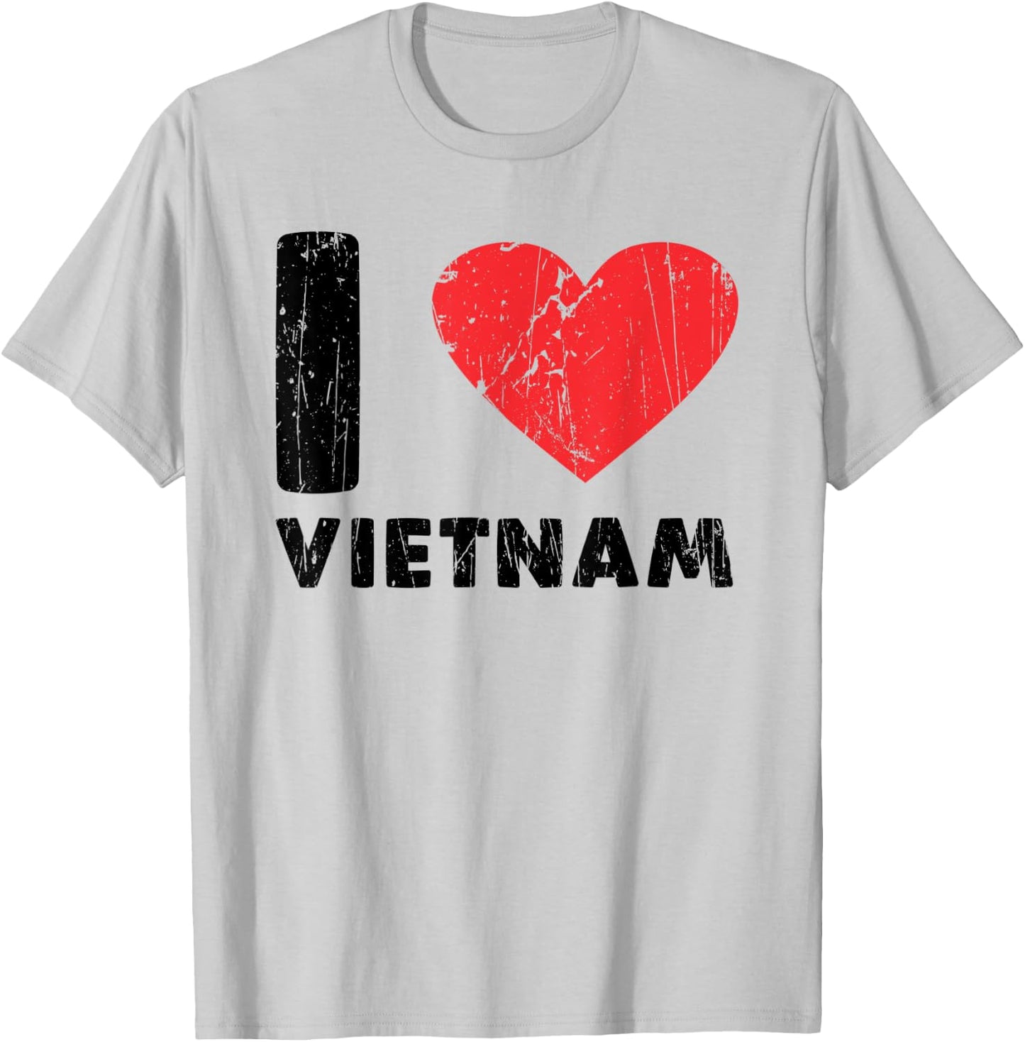 I Love Vietnam I Heart Vietnam Family Travel Vietnam Flag T-Shirt - T-Shirt | Ash