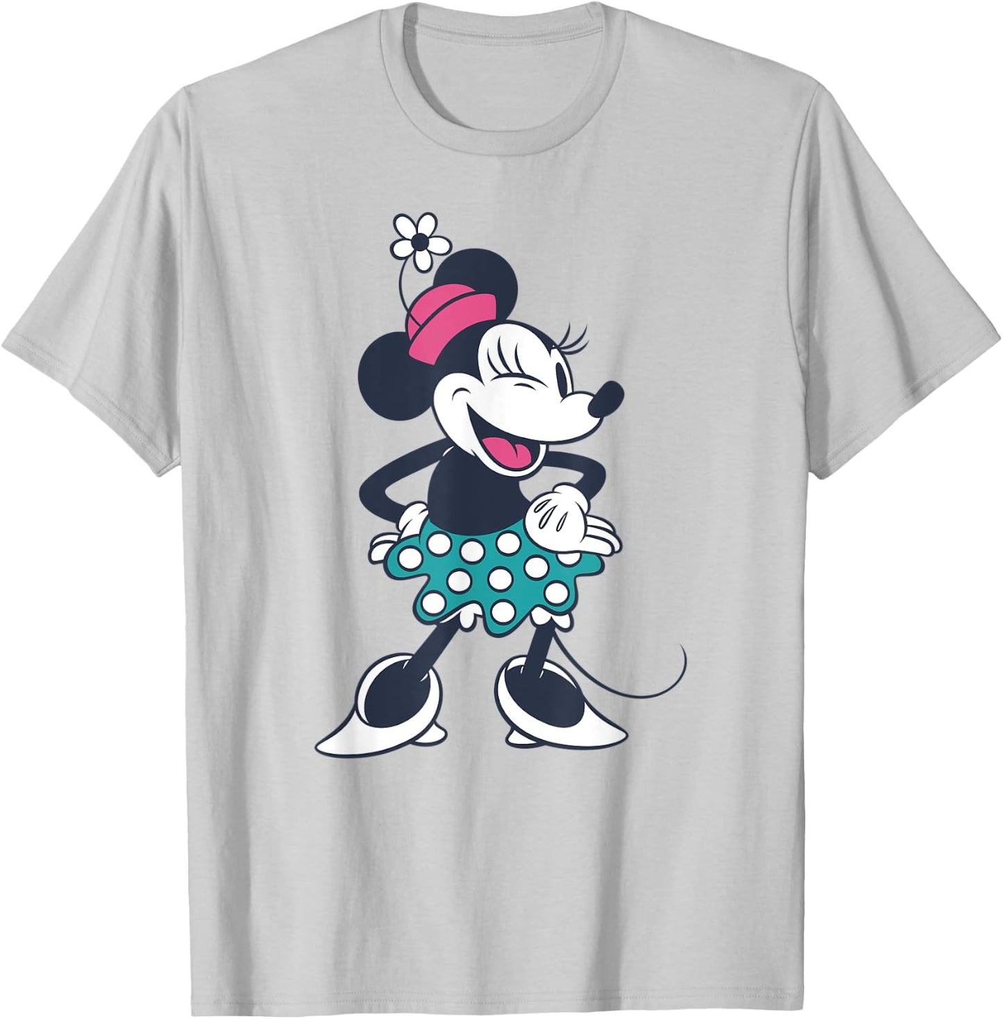 Amazon Essentials Disney Standing and Winking Retro Minnie T-Shirt - T-Shirt | Ash