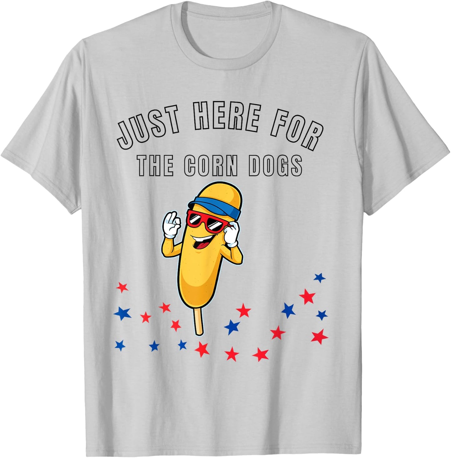 Corn dog lover Corndog state fair Just here for the corndogs T-Shirt - T-Shirt | Ash