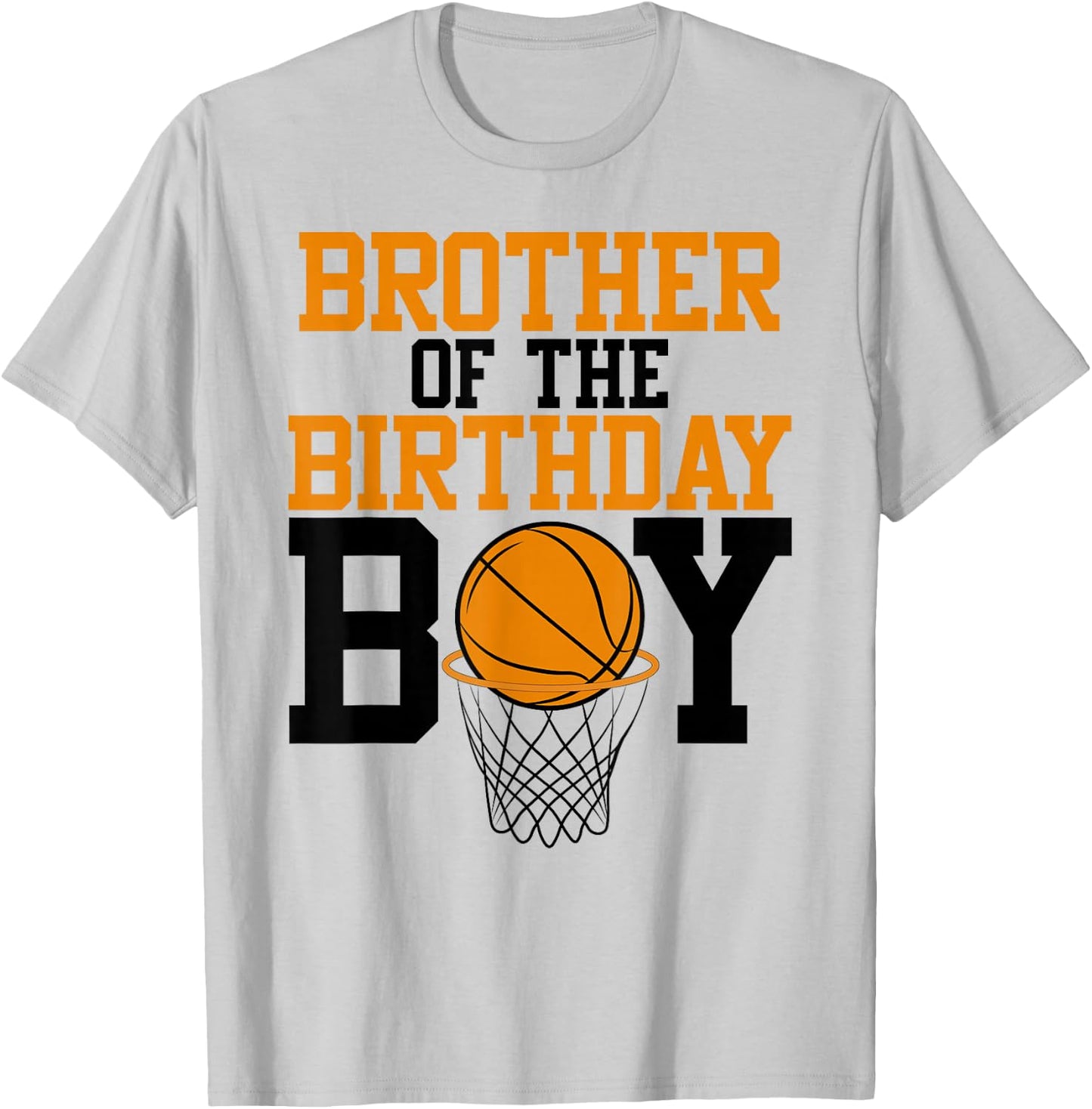 Brother Of The Birthday Boy Basketball Family Birthday T-Shirt - T-Shirt | Ash