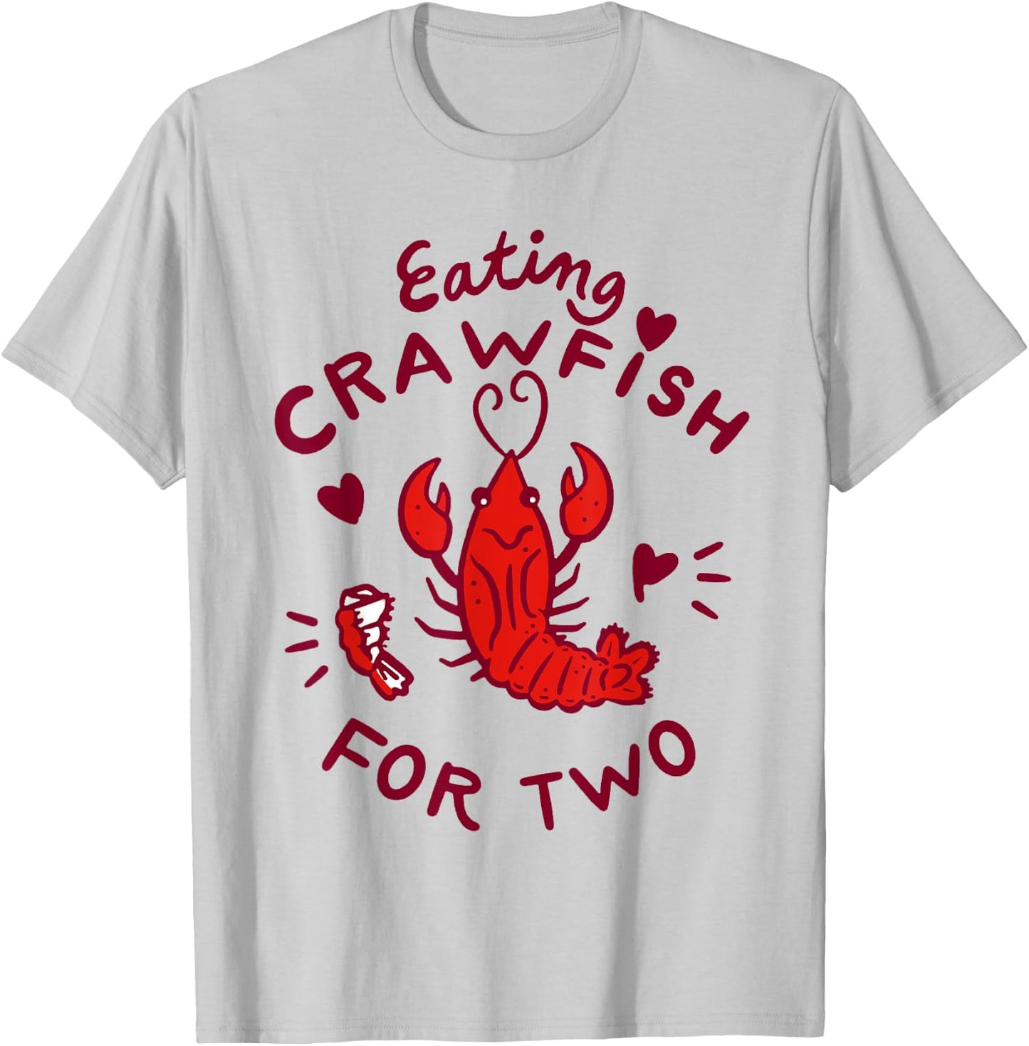 Eating Crawfish For Two Crawfish Boil Pregnancy Announcement T-Shirt - T-Shirt | Ash