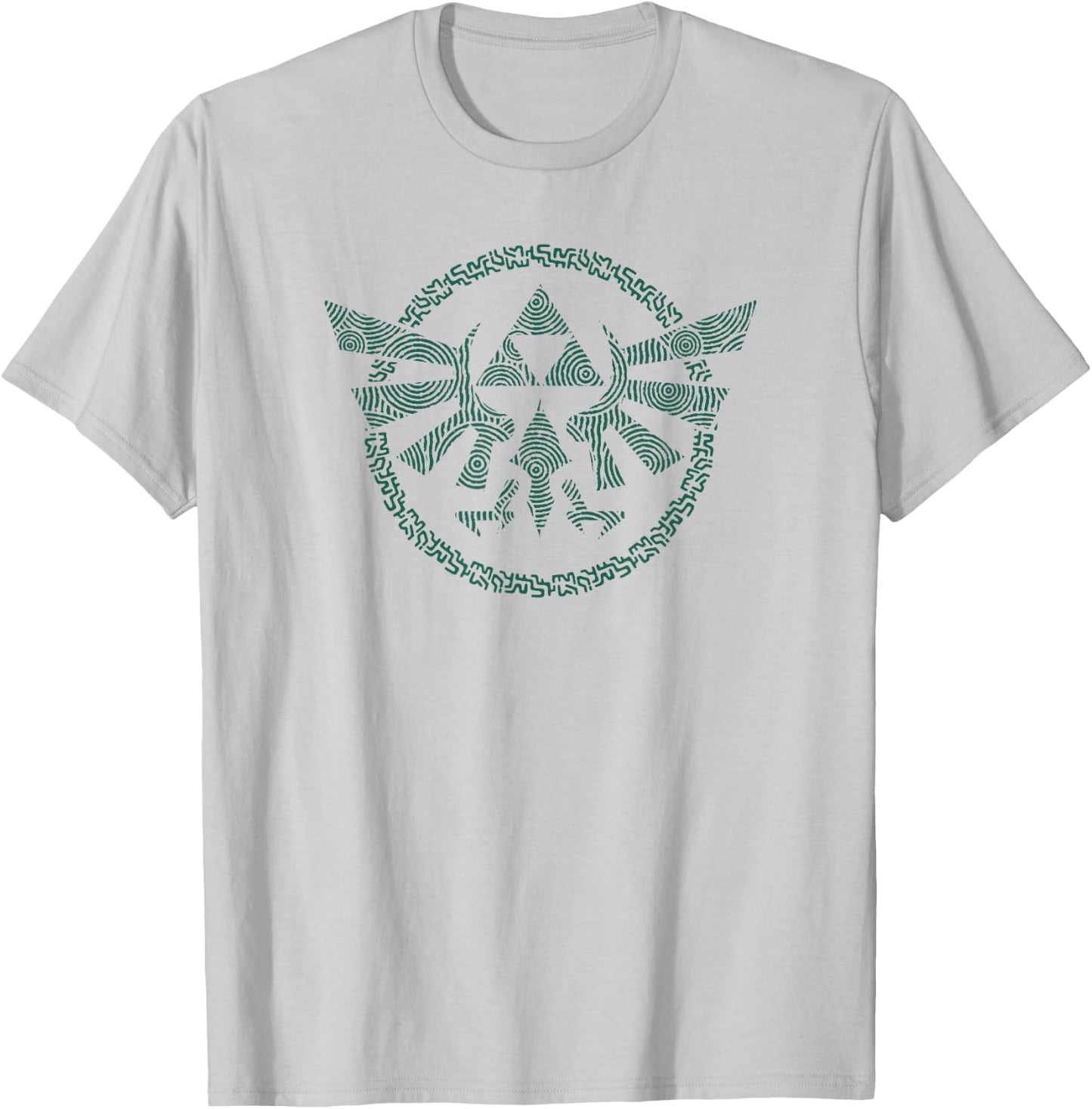 The Legend of Zelda Hyrule Triforce Circular Emblem T-Shirt - T-Shirt | Ash