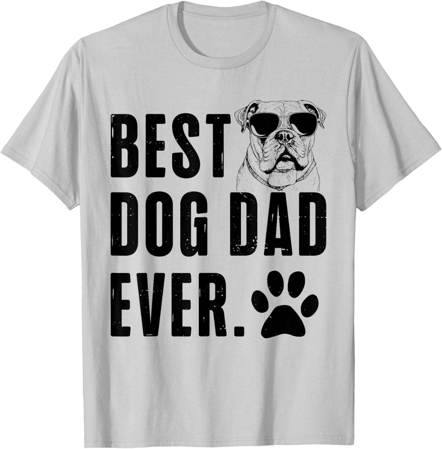 American Bulldog Daddy Dad Best Dog Dad Ever Men T-Shirt - T-Shirt | Ash