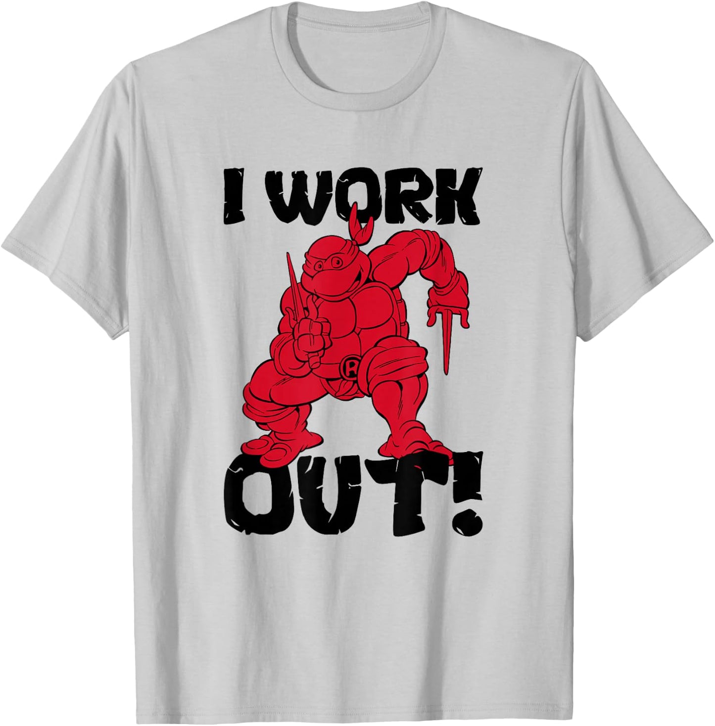 Teenage Mutant Ninja Turtles Raphael I Work Out Red Poster T-Shirt - T-Shirt | Ash