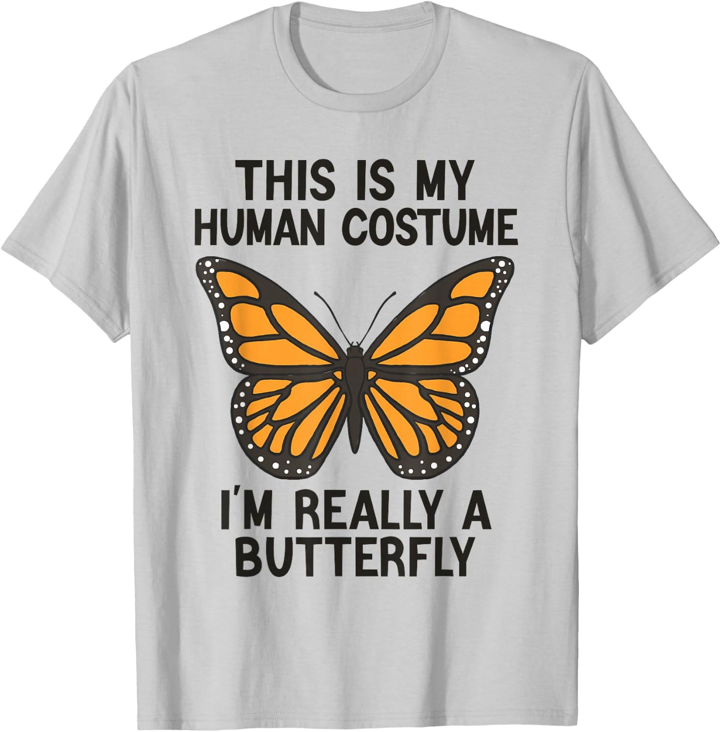 Simple Halloween Costumes Women - Funny Butterfly T-Shirt - T-Shirt | Ash