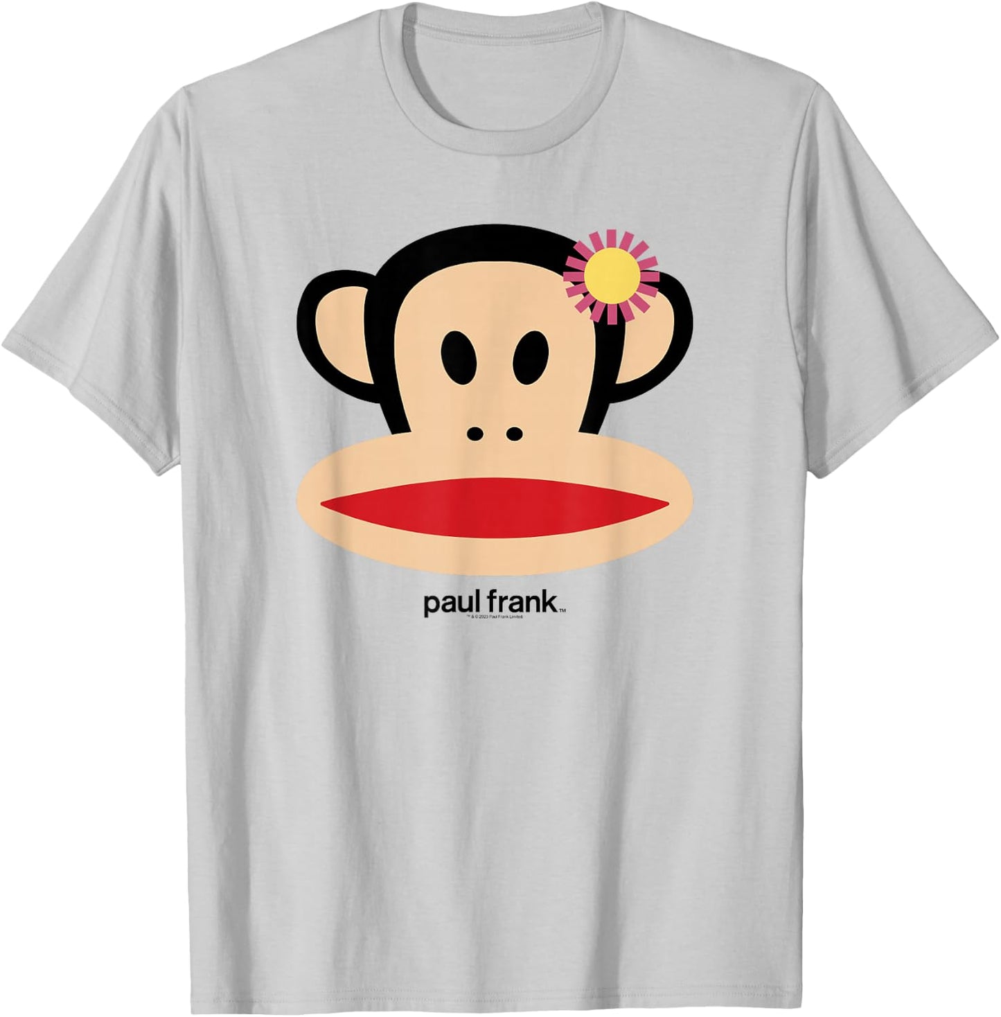 Paul Frank Spring Time Julius Flower Decor Face Portrait T-Shirt - T-Shirt | Ash