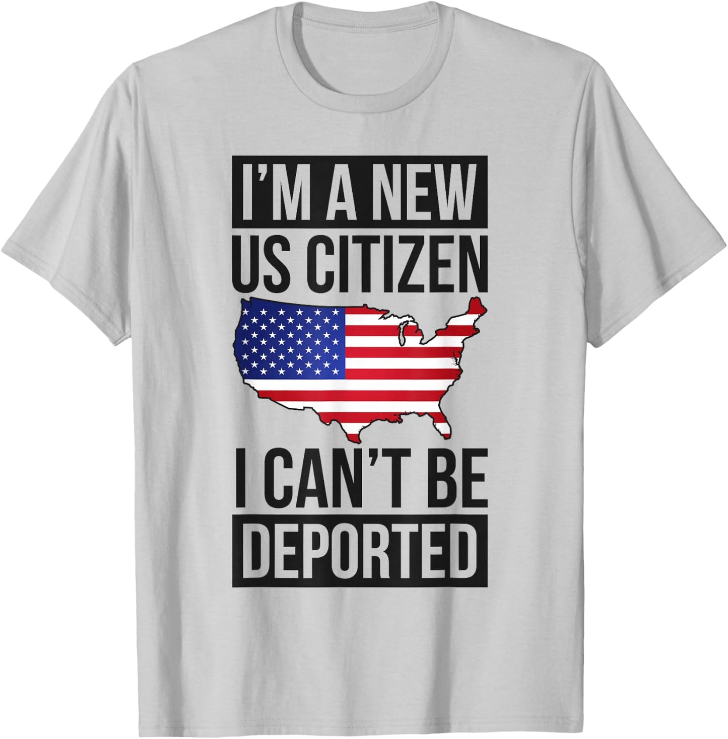 I'm A New US Citizen USA US Citizenship T-Shirt - T-Shirt | Ash