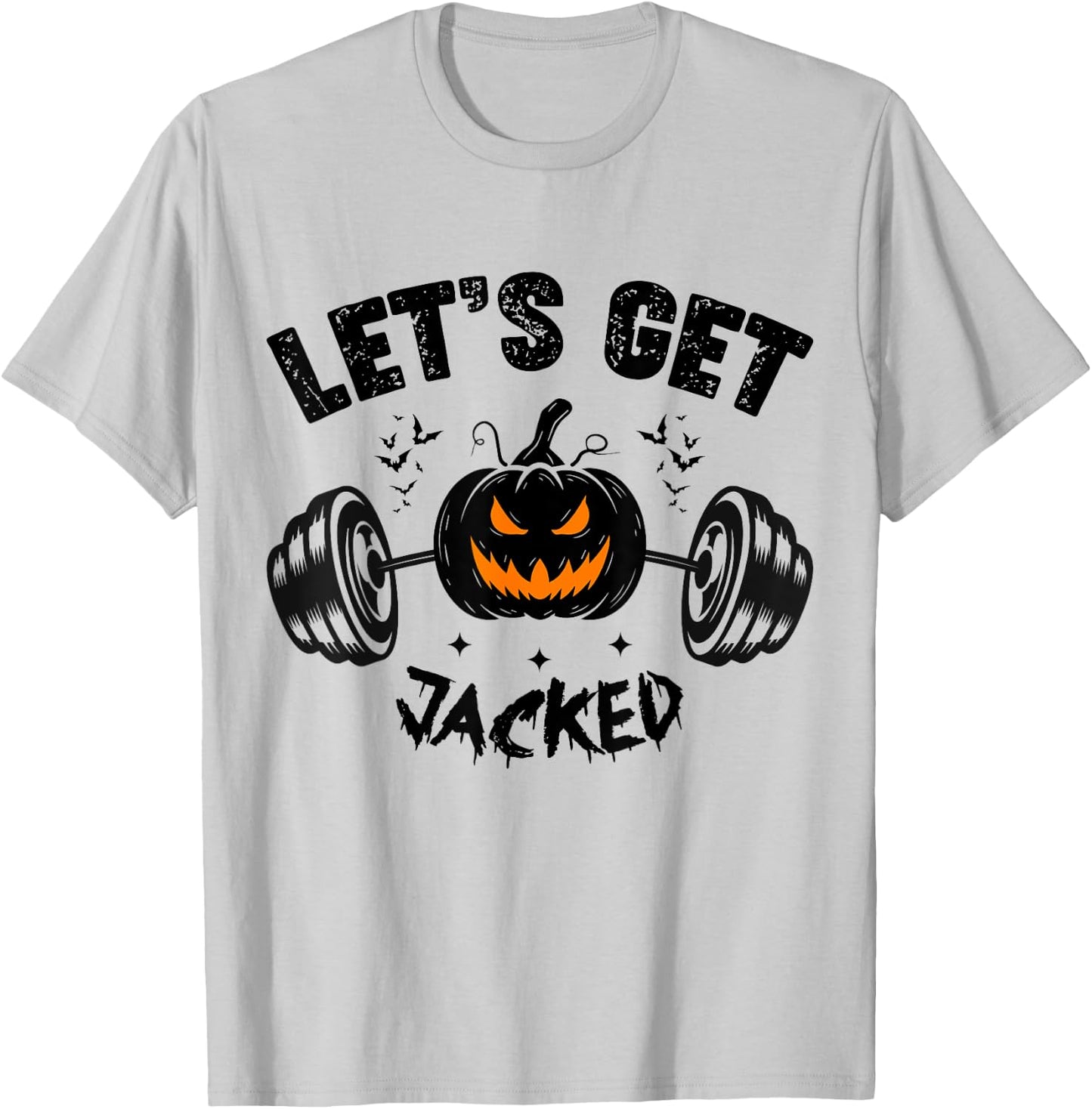 Funny Quote For Guy's Halloween Gym Training Pumpkin Holiday T-Shirt - T-Shirt | Ash