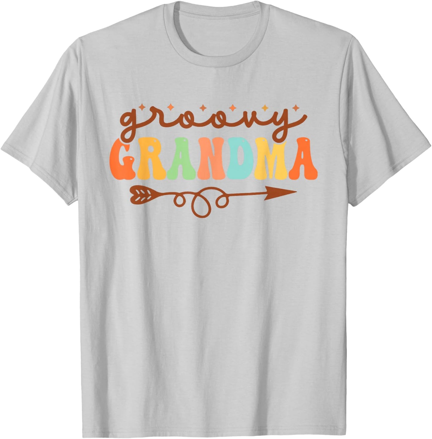 Groovy Grandma Retro Groovy Grandmother Family Matching T-Shirt - T-Shirt | Ash