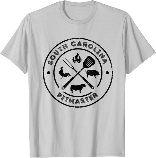 SOUTH CAROLINA Pitmaster BBQ Smoker Grilling Barbeque Master T-Shirt - T-Shirt | Ash