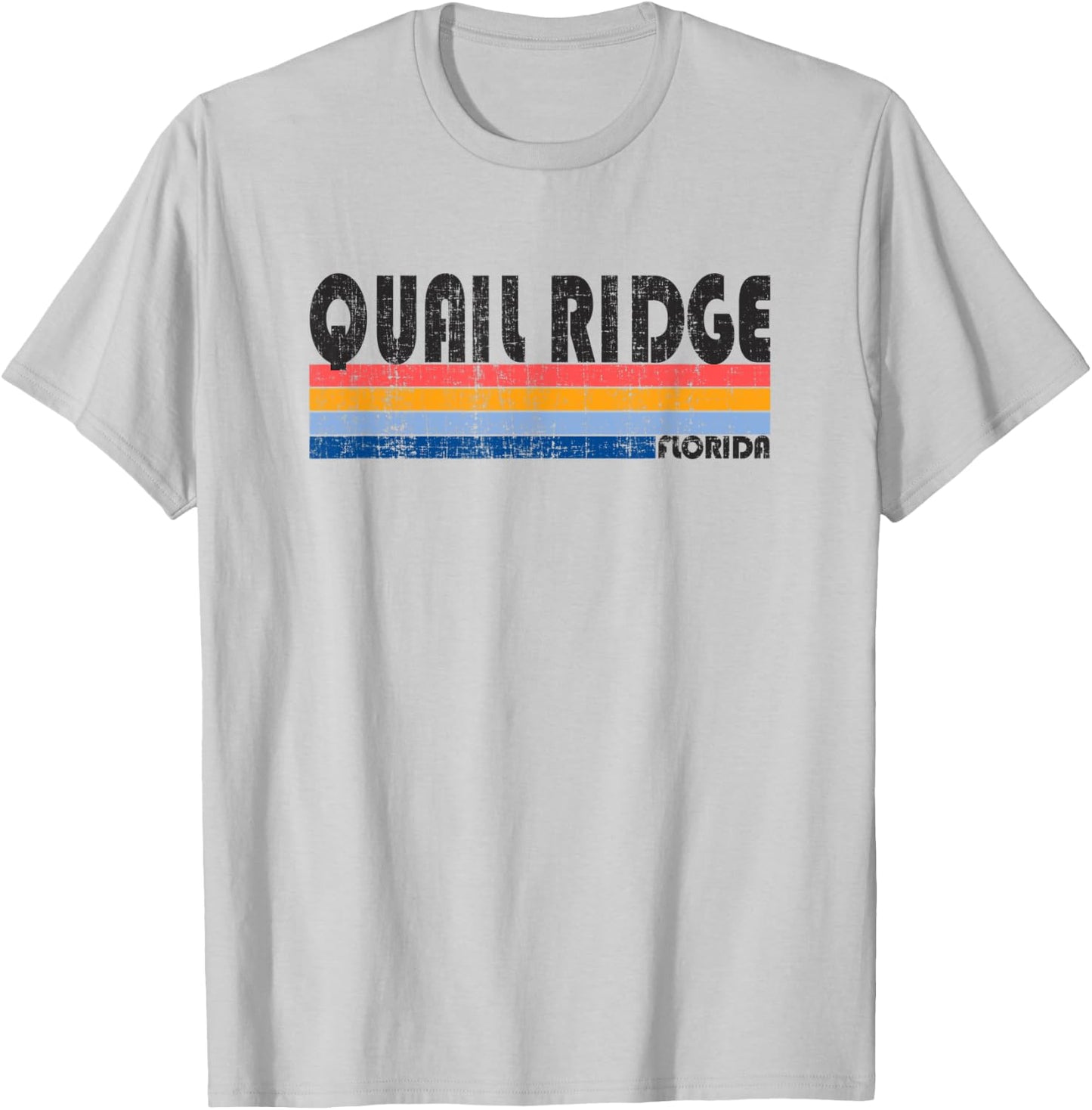 Vintage 70s 80s Style Quail Ridge, FL T-Shirt - T-Shirt | Ash