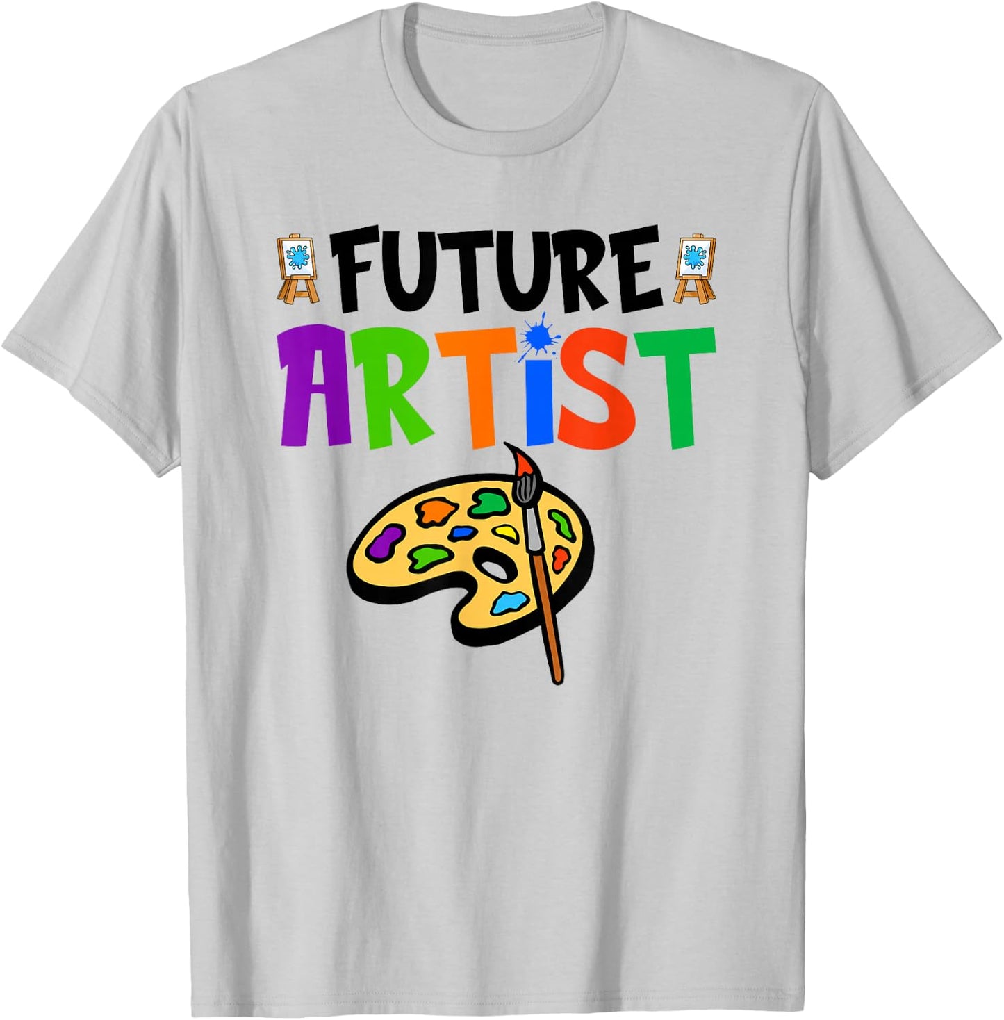 Future Artist, Colorful Painter Artist Kids T-Shirt - T-Shirt | Ash