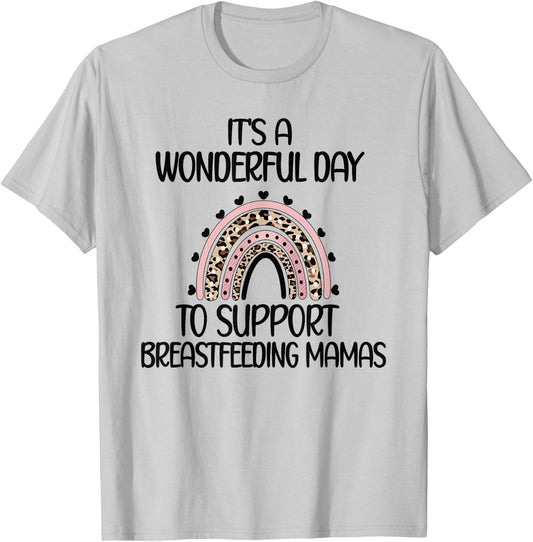 Support Breastfeeding Mamas Lactation Consultant T-Shirt - T-Shirt | Ash