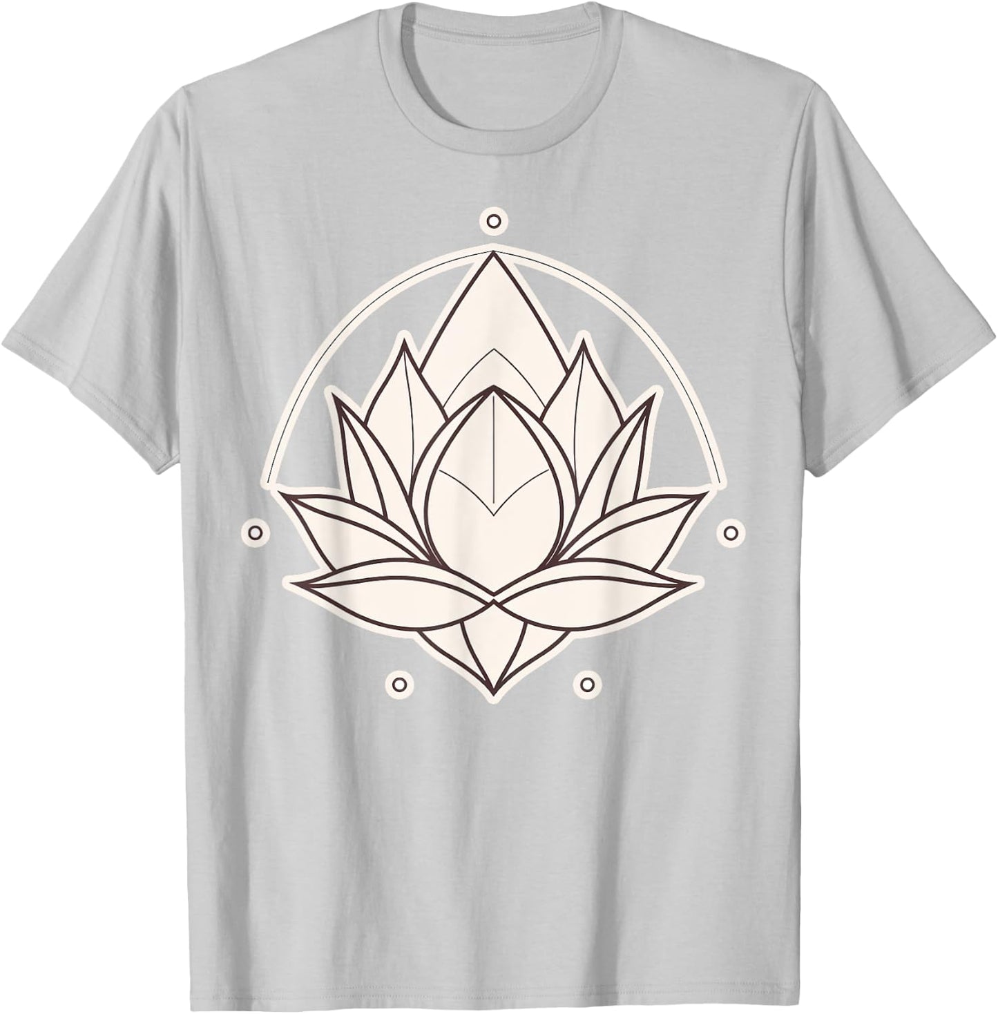 Spiritual Zen Lotus Flowers on simple Lotus Flower T-Shirt - T-Shirt | Ash