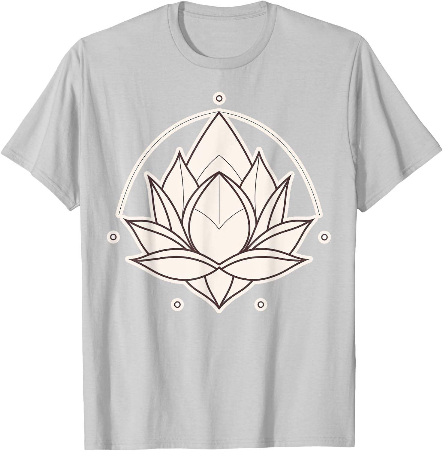 Spiritual Zen Lotus Flowers on simple Lotus Flower T-Shirt - T-Shirt | Ash