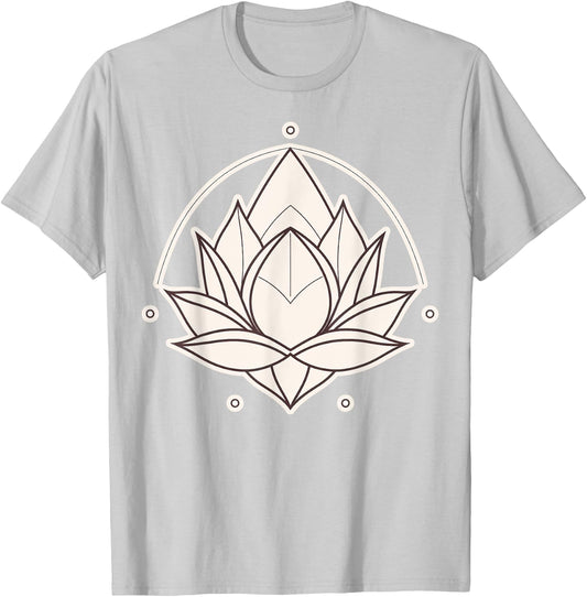 Spiritual Zen Lotus Flowers on simple Lotus Flower T-Shirt - T-Shirt | Ash