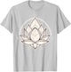 Spiritual Zen Lotus Flowers on simple Lotus Flower T-Shirt - T-Shirt | Ash
