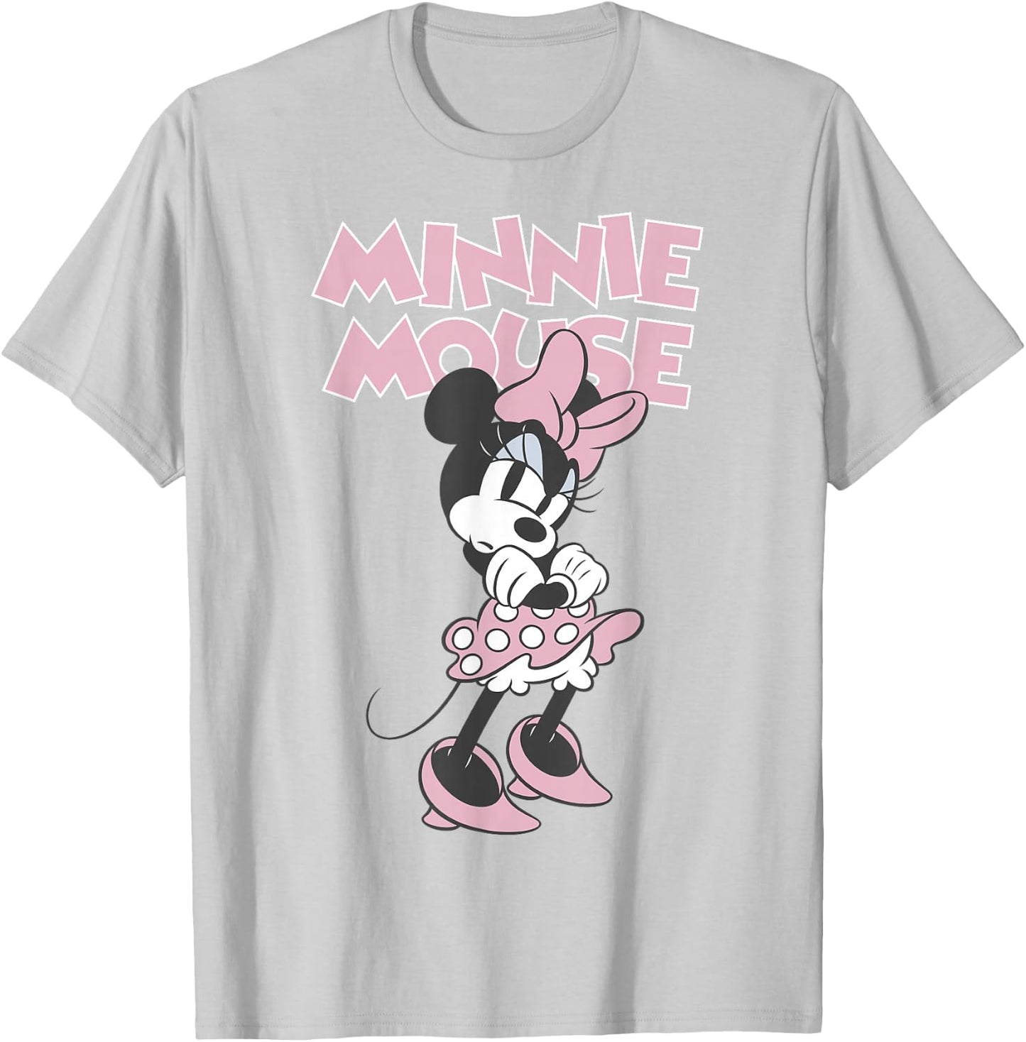 Disney Minnie Mouse Sassy Attitude Classic Vintage Logo T-Shirt - T-Shirt | Ash