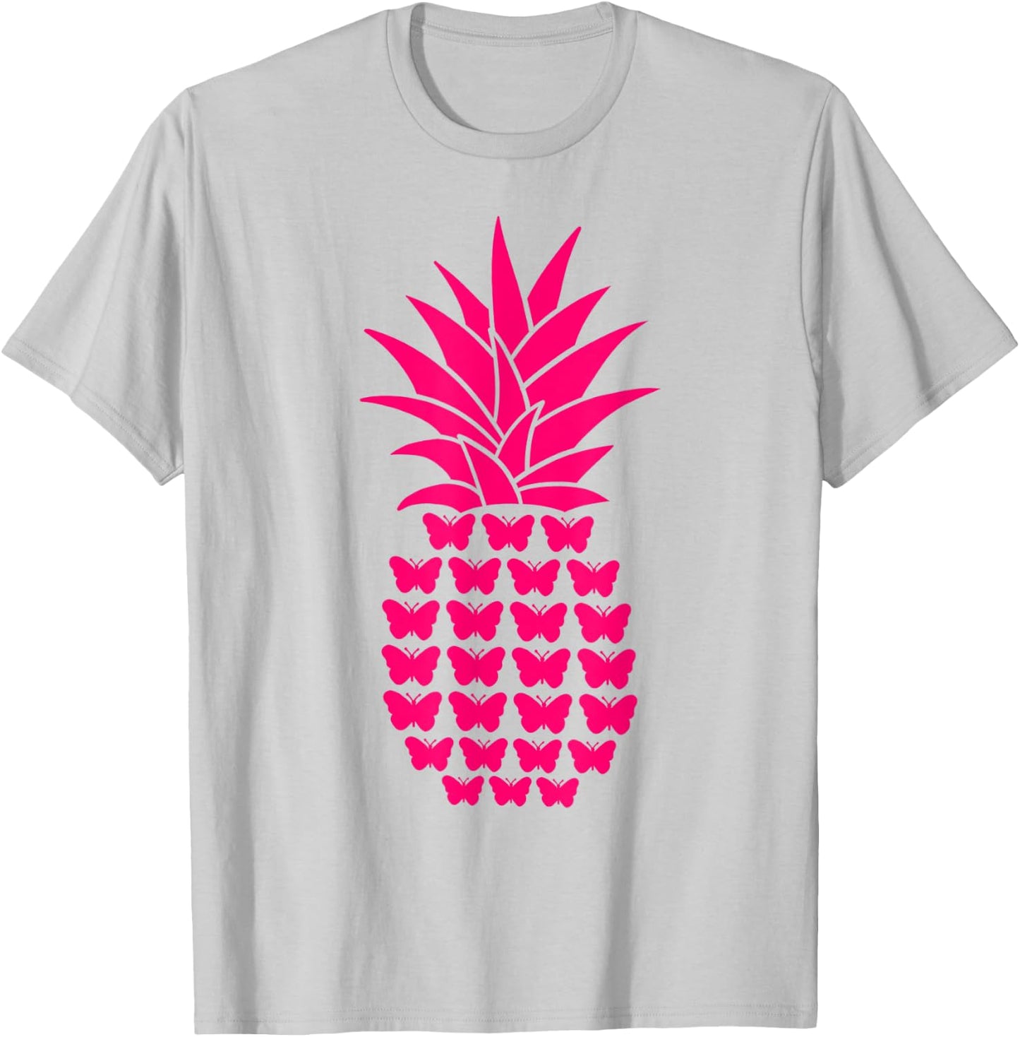 Aloha Tropical Beach Pineapple & Butterflies Summer Vacation Women T-Shirt - T-Shirt | Ash