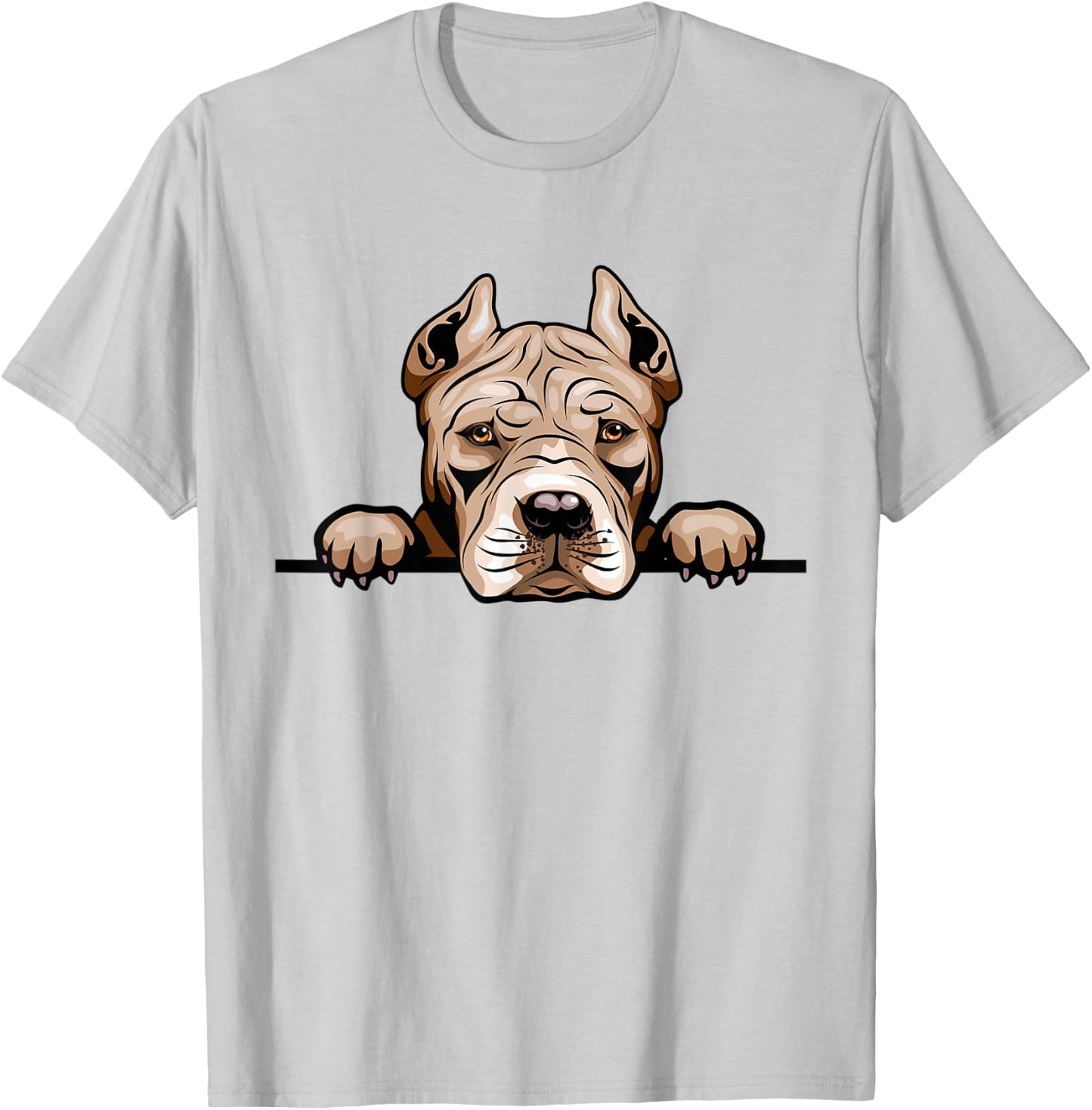 Pit Bull Dog Breed Popping Up Fun Pit Bull Owner T-Shirt - T-Shirt | Ash
