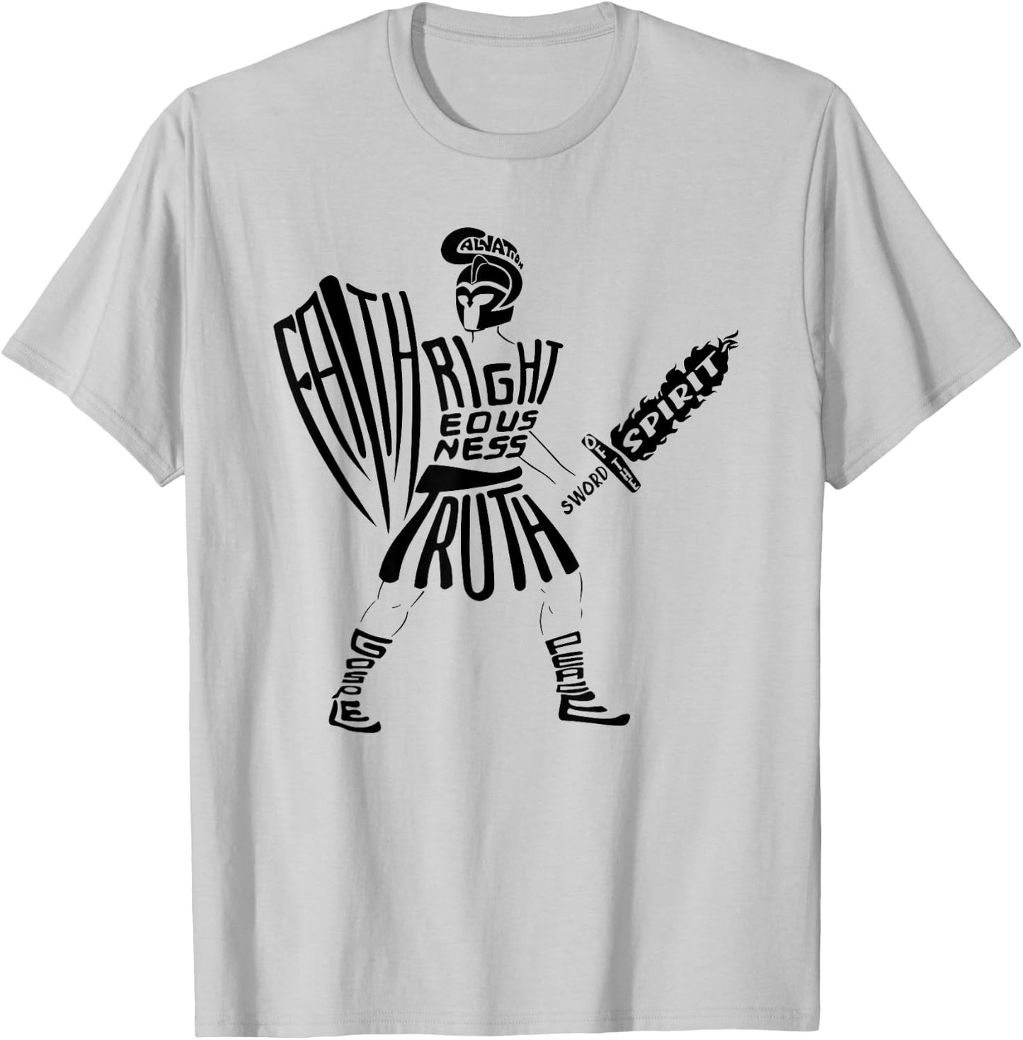 Armor Of God, Belt of Truth, Sword of the Spirit T-Shirt - T-Shirt | Ash