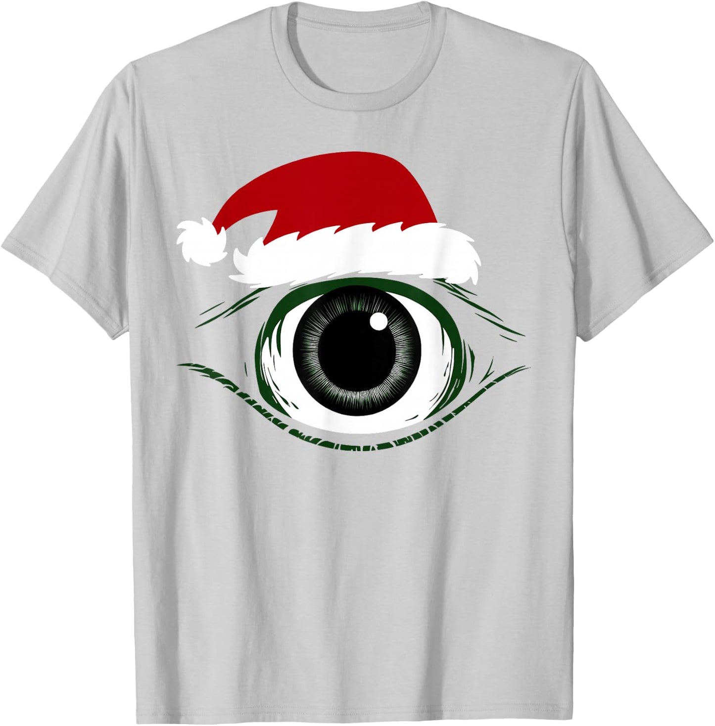 Funny Christmas Eyeball T-Shirt - T-Shirt | Ash