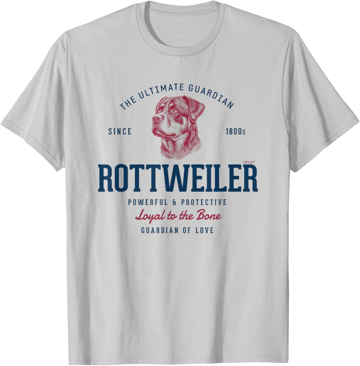 Retro Styled Vintage Rottweiler T-Shirt - T-Shirt | Ash